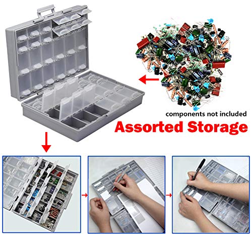 2 AideTek BOXALL48 lids Empty Enclosure SMD SMT Organizer Surface Mount Organizer lid 1206 0805 0603 0402 - style: 2BOXALL48