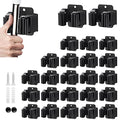 JAMEND CLXP 24PCS Broom and Mop Holder, Heavy Duty Garden Tool Organizer Rack Rake and Shovel Handle, Stainless Steel Mop Hanger. Wall Mounted with Screws.Matte Black - color: Matte Black, size: 24