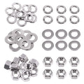 Swpeet 30Pcs Metric 304 Stainless Steel M14 Hex Nuts and M14 Flat Washers with Split Lock Washers Assortment Kit, Coarse Thread Hexagon Nut for Home Automotive Shop Use - size: M14 Hex Nuts & Washers