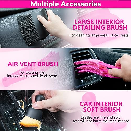 ThinkLearn Car Cleaning Kit with High Power Car Vacuum Detailing Kit
