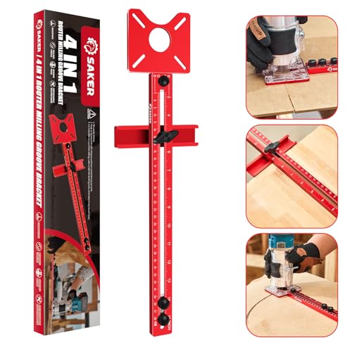 Saker 4-in-1 Router Milling Jig with Auto Center Punch Guide