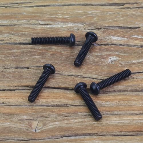 105 Pieces M2 x 10mm Button Head Socket Cap Screws, Thread Pitch 0.4mm, Sutemribor M2 Black Screws, 10.9 Grade Alloy Steel, Black Oxide Finish, Fully Threaded - size: M2 x 10mm, style: Button Head