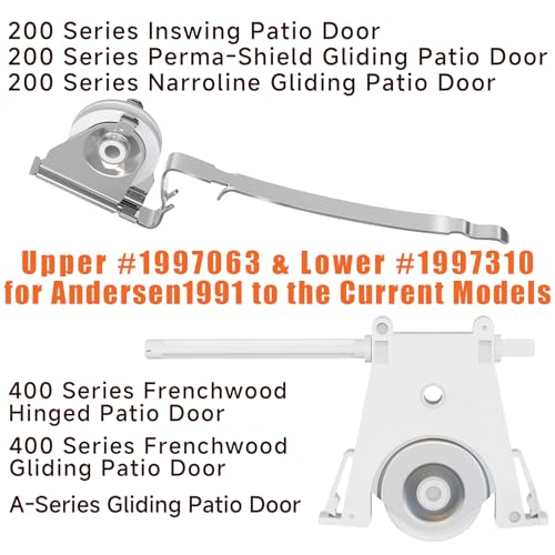 Sliding Screen Door Rollers for Andersen Gliding Screens Replacement, 1-1/4" Nylon Concave Wheels, Fits 200 & 400 Series Patio Door Screen Wheel - color: Off White