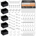 INCLY 120PCS Pegboard Accessories Organizer Kit with Peg Borad Hooks & Bins - size: 120 PCS