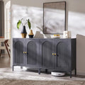 IFGET 61.75" W Modern Arch Sideboard Buffet Cabinet with Storage, Dark Grey - color: Dark Grey, size: 2 Pieces