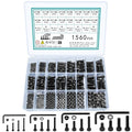 1560 Pcs M2 M3 M4 M5 Screws and Nuts, Assorted Bolts and Nuts Assortment, Hex Socket Head Cap Screws Bolts and Nuts Set, Black Metric Machine Screw Assortment Kit - size: M2, M3, M4, M5
