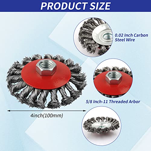 6 Pack Wire Wheels Cup Brush for 4 1/2 Angle Grinder - style: 6 Pack Wire Wheel Cup