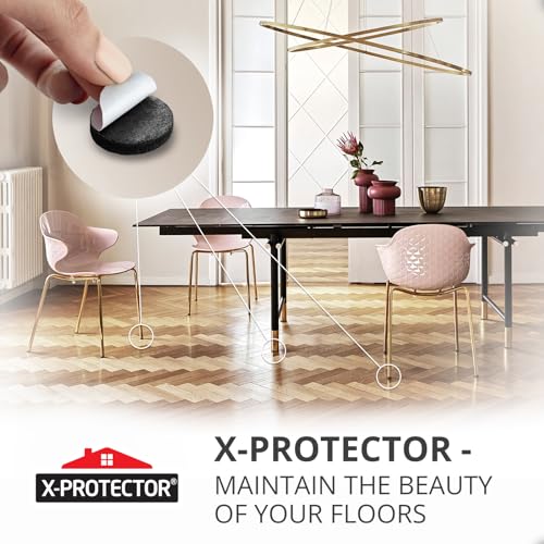 Felt Furniture Pads 235 PCS X-Protector! Huge Quantity of Furniture Pads - size: 235 PCS Black, Round & Square
