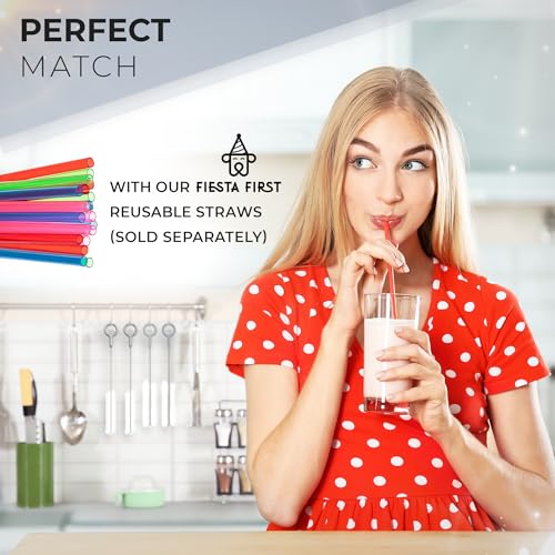 Buenalife Heavy Duty Cleaning Brushes Set of 4 - Extra Long Straw Cleaners for Metal and Plastic Reusable Drinking Straws, to Clean Small Spaces, Sippy Cups, Water Bottles - Sturdy Hard Brush Bristles - color: Gray