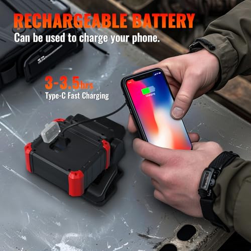 Easymaxx Rechargeable Clip Light 2 Pack, 2100LM LED Clamp Work Light
