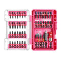 Geinxurn 48Pieces Impact Screwdriver Bits Set, Magnetic S2 Steel Phillips/Slotted/Square/Torx Insert Power Bits Tips, Impact Bit Holder with Pink Storage Box Case - style: STKB048-PK