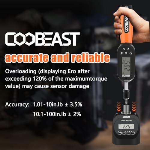 38pcs Digital Torque Screwdriver 1/4" Drive(1.01-106.2in-lbs/0.11-12Nm)