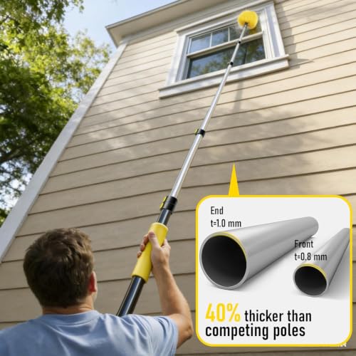 4.8-24FT Telescopic Extension Pole,Heavy-Duty Multi-Purpose Extendable Pole - size: 24 Feet