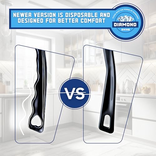 Diamond Shine 2-Pack Hard Bristle Crevice Cleaning Brush – Ergonomic Grout, Gap & Corner Scrub Brush for Kitchen, Bathroom & Baseboards