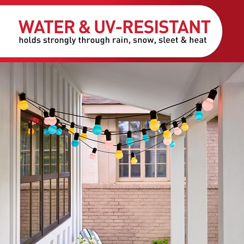Command Outdoor Light Clips, Clear, 20 Clips, 24 Weather Resistant Strips - size: 20 Clips