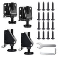 Heavy Duty Leveling Feet, 4 Pack Adjustable Furniture Levelers with 1320LB Capacity, 2" Height Adjustment, No-Flip Furniture Installation – Hex Nut Design for Flawless Leveling - color: Black