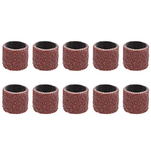 uxcell 1/2 Inch x 1/2 Inch Sanding Sleeves 80 Grits Sandpapers Band Drums 10 Pcs - size: 80 Grits