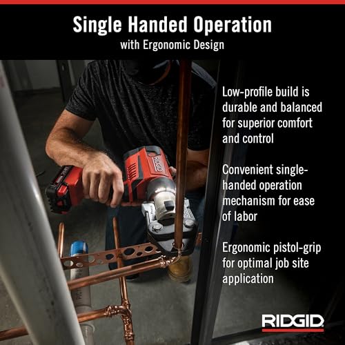 RIDGID 67063 RP 350 ProPress Pressing Tool and Battery Kit with ProPress Tool, 18-Volt Battery, Charger, and Case - style: Battery Kit (No Jaws)