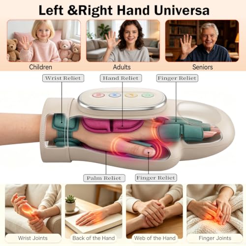 CARYOWN Cordless Hand Massager with Heat and Compression