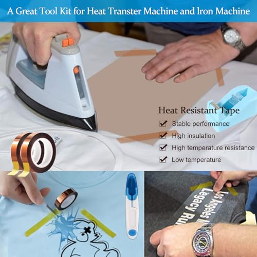 QUKLOGEN Sublimation Shirts Tool Kits with Portable mat for Ironing - color: Blue A