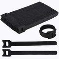 Nettbe 60 PCS 6 Inches Reusable Cable Ties, Adjustable Cord Straps Wire Organizer Cord Wrap and Hook Loop Cable Management - size: 6inches-60PCS