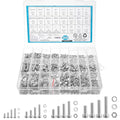 2024-Piece Metric Screw Assortment Kit, M2 M3 M4 M5, 304 Stainless Steel - size: M2-M5, 304 Stainless Steel, Hex Socket Head