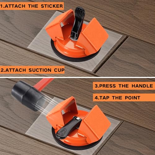 REXBETI Floor Gap Fixer Tool, Plank Gap Repair Kit, Heavy Duty Suction Cup - size: 2