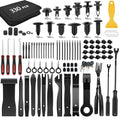 GOOACC 330Pcs Trim Removal Tool, Auto Push Pin Bumper Retainer Clip Set Fastener Terminal Remover Tool Adhesive Cable Clips Kit Car Panel Radio Removal Auto Clip Pliers, Black - color: 330Pcs Clips Removal Kit Black