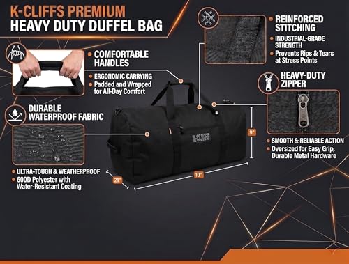 Heavy Duty Cargo Duffel Large Sport Gear Drum Set Equipment Hardware Travel Bag Rooftop Rack Bag - color: Black, size: 30" x 15" x 15"