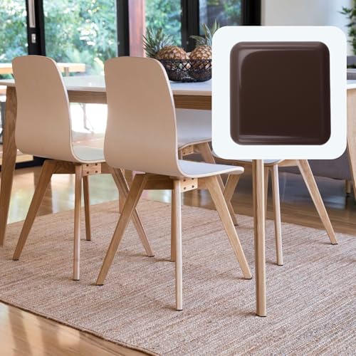 8 PCS Self-Stick Furniture Sliders -2" Brown - color: Square Brown