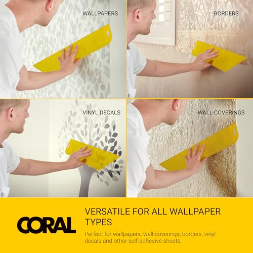 Coral 69502 Paperwiz XL Wallpaper Tools - Smoothing Tool for Peel and Stick Wallpaper - Wallpaper Smoothing Tool & Hanging Tools - Install Kit Includes Wallpaper Smoother Tool for Easy Application