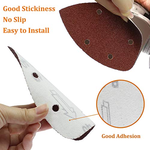 50 Pcs Mouse Detail Sander Sandpaper, 40 Grit, 5 Hole - size: 40 Grit - 50 Pcs