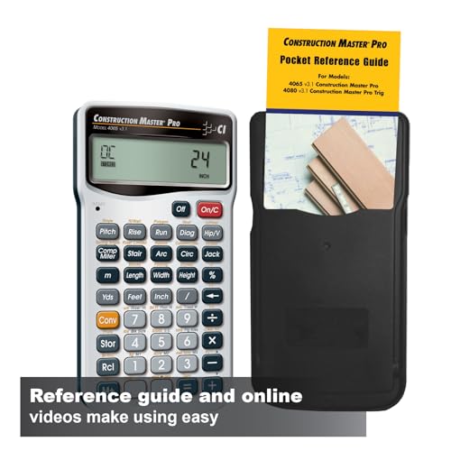Calculated Industries 4065 Construction Master Pro Advanced Construction Math Feet-inch-Fraction Calculator for Contractors, Estimators, Builders, Framers, Remodelers, Renovators and Carpenters - style: Handheld