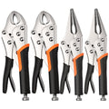 4-Pack Vice Grips Pliers Set for welding,Metal Bending,Woodworking, | Locking Pliers,2PCS 10"Curved Jaw,2PCS 9-1/2" Needle Nose Vise Grips,Ergonomic Handle - style: 4 PCS VICE GRIPS PLIERS
