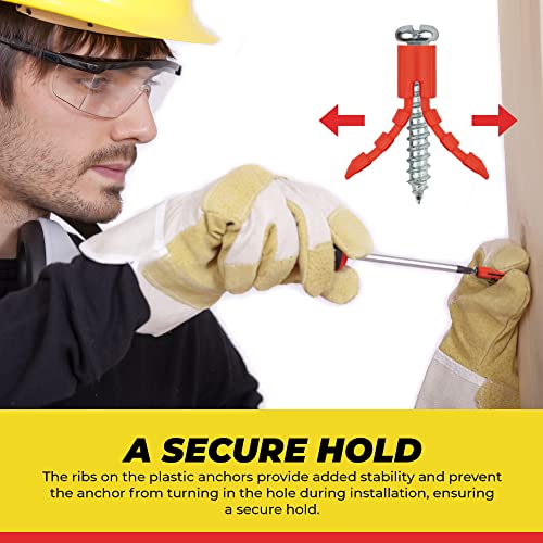 Qualihome Drywall and Hollow-wall Anchor Assortment Kit, Anchors, Screws, Wall Anchor Hooks, and Hollow-Door Toggle Anchor