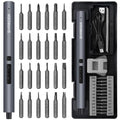 SHARDEN 29 IN 1 Mini Electric Screwdriver,Small Electric Screw Driver(Grey) - color: Grey