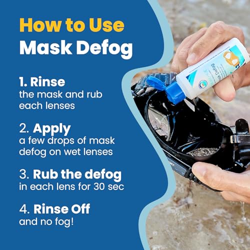 STREAM 2 SEA Reef Safe Anti-Fog Spray for Swim Goggles, Snorkel, Scuba & Ski Masks – Defogger for Diving, Snorkeling – 2Fl Oz - style: Flip Cap