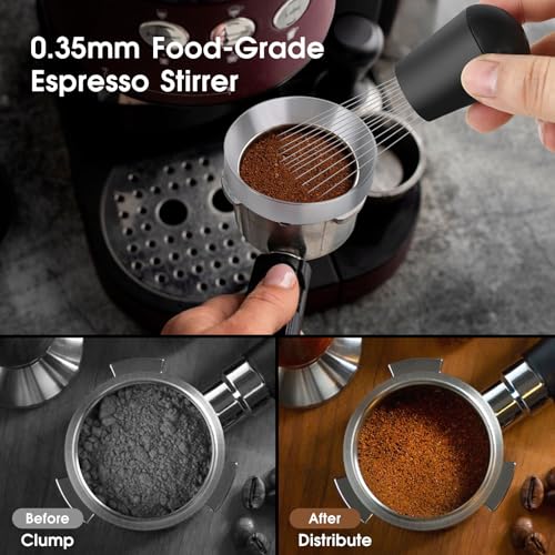 Reoszeank 54mm Espresso Accessories Kit, Tamper, WDT, Dosing Funnel - size: 54mm Fits Breville Barista/Bambino/Infuser