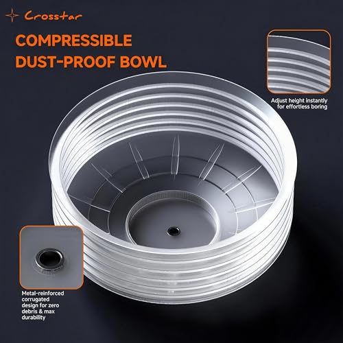 Crosstar 12Pcs Hole Saw Kit for Recessed Lights, with Dust Bowl Catcher