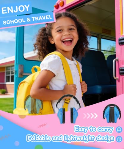 ZOHAN Kids Noise Cancelling Headphones - 25dB NRR Kids Ear Protection 3 Pack, Hearing Protection Safety Ear Muffs for School Monster Truck Fireworks Travel Studying Concerts Events - color: 3pack - Blue+green+pink2.0