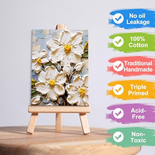 ESRICH 12 Pack 5x7 Small Canvas for Painting, Ideal for Kids & Beginners - size: 5x7in 12pack