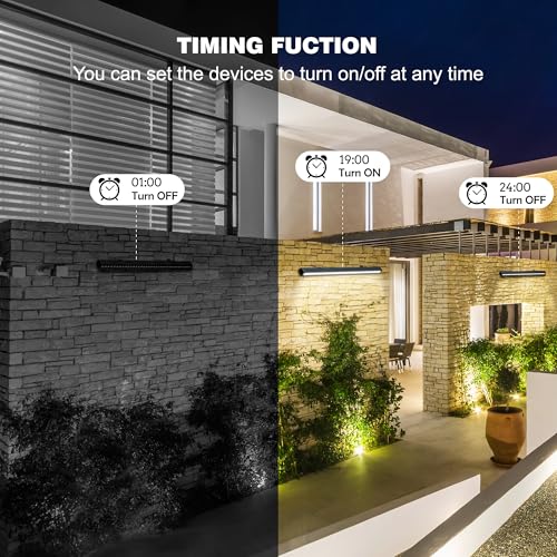 Smart Wall Washer Lights Adjustable Color Temperature 2700K-6500K,72W 9600lm 1%-100% Brightness Dimmable LED Bar Light APP & Remote Control for Outdoor, Compatible with Alexa/Google Assistant - color: 40" Tunable White(2700-6500K)