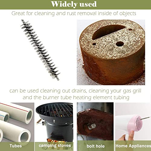 Utoolmart Steel Wire Cleaning Brush, Spiral Power Tube Brush, Steel Wire Tube Brush Cleaning Tool, Tube Bottle Brush, 0.2-inch Diameter 12-inch Length, 5pcs - color: 5pcs, size: 0.6cm