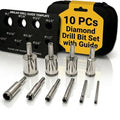 Diamond Hole Saw Kit 10 Pc 5/32 to 1 inch Drill Guide Case Ceramic Tile - style: 10 Pcs Set 5/32" to 1"