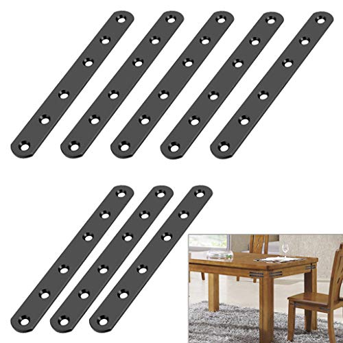 Sumnacon 8 Pcs Stainless Steel Flat Plates,6 Inch Mending Plate,Black - size: 6 Inch Black