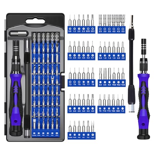 58-in-1 Precision Screwdriver Set, Magnetic Repair Tool Kit with 54 Bits & Extension Rod – for iPhone, Android, Laptop, PC, Watch, Game Console, Electronics, Toys