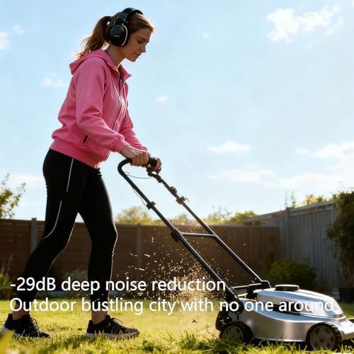 29dB Ear Muffs for Noise Reduction, Retractable Hearing Protection for Shooters, Foldable Noise Cancelling Headphones Kids, Sound Proof Headphones for Adults, for Shooting, Construction, Mowing