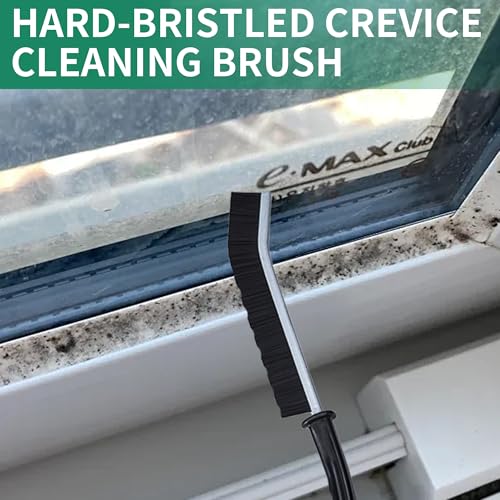 6-Pack Hard Bristle Crevice Cleaning Brush, Best Tool for Cleaning Grout, Gaps, and Sink, Home Cleaning Essentials, Crevice Cleaning Tool for Kitchen and Household Use