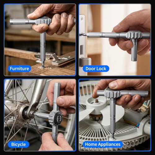 STREBITO 71 in 1 T-Handle Ratchet Screwdriver Set, Magnetic Screwdriver Set