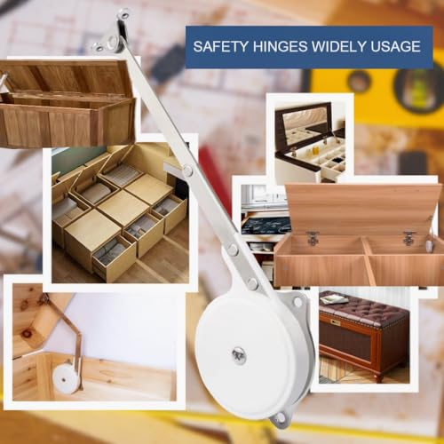 Toy Box Hinges Soft Close - Lid Support Chest Hinges for Wooden Box Cedar Chest Storage Trunk Bench, Soft Close Hinges Lid Support 10-18lb/1 Pack Hingex - style: 1 Pack